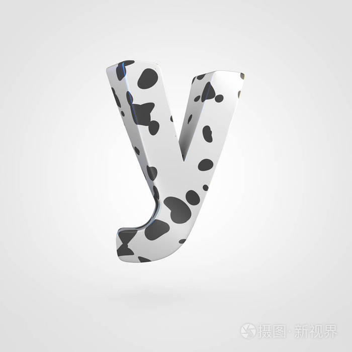 小写字母y的达尔马提亚设计