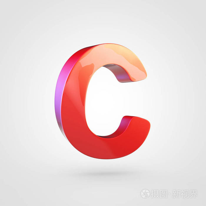 红色大写字母 c
