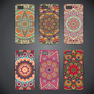 手机外壳，五颜六色的花卉图案