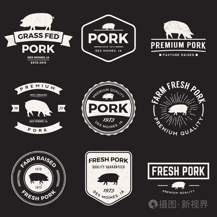 向量组的溢价猪肉标签