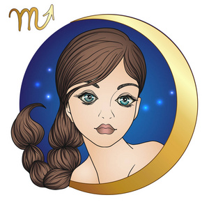 摩羯座星座。一个漂亮年轻的女孩的形式之一的摩羯座2018年5月6日运图片