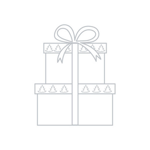 矢量图的礼品盒装饰圣诞树图片