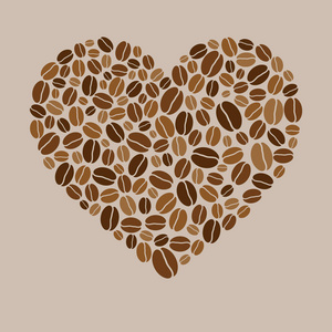 心做的彩色咖啡豆