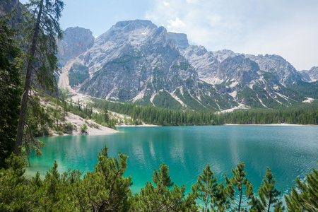 在白云湖 Braies