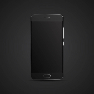 在深色背景上的黑色超现实智能手机