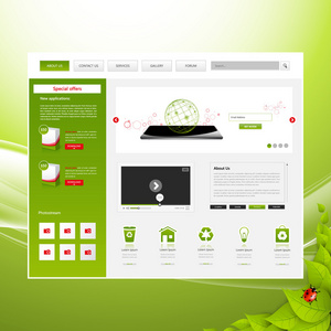生态商务网页网站模板