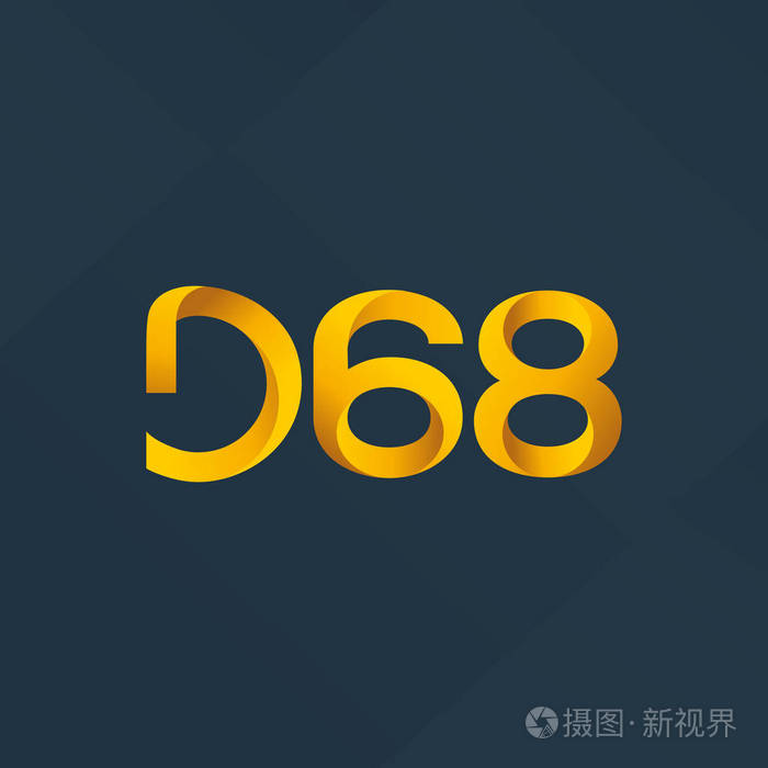 d68字母和数字标志图标