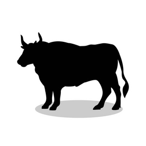 牛水牛农场哺乳动物黑色剪影动物