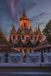 在曼谷的 Wat Ratchanatdaram 寺
