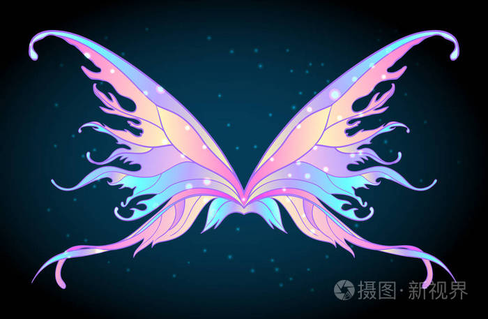 对魔法仙女翅膀插画-正版商用图片0do59m-摄图新视界