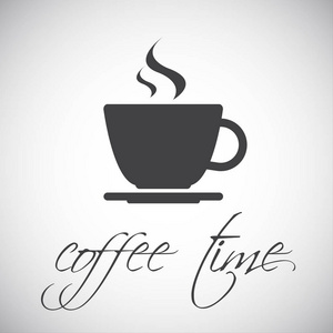 简单的矢量 cup 的孤立的白色背景上的咖啡图标