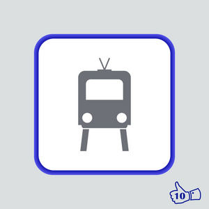 火车图标矢量 现代交通标志 网站 社会媒体 Ui，移动应用程序，Eps10