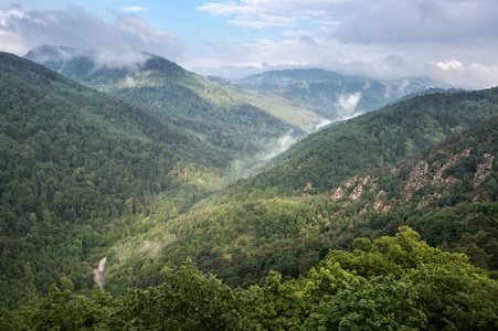 如画的风景，青山绿树的