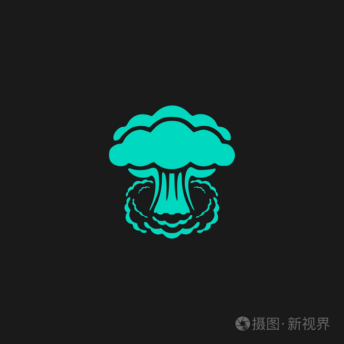 蘑菇云 核爆 剪影