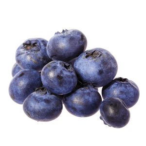 蓝莓浆果白色衬底上分离