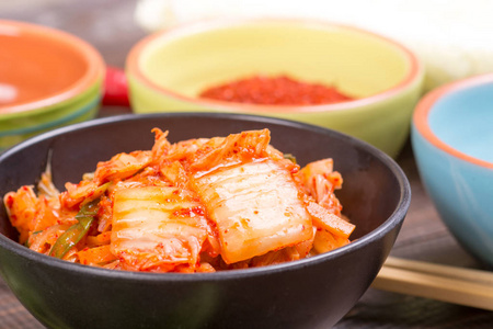 韩国泡菜酸菜选择性焦点