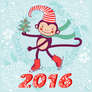 2016 卡特色可爱有趣的猴子