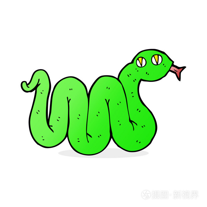 可爱的卡通蛇