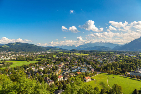 萨尔茨堡的全景视图