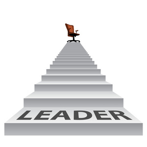 概念概念3D领导者楼梯攀爬到领导者或