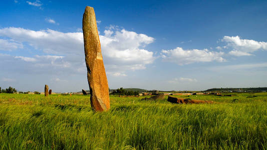 古代巨石斯特拉字段，Axum，格雷埃塞俄比亚