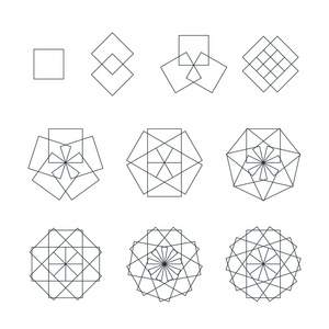 四边形轮廓各种神圣几何学 se