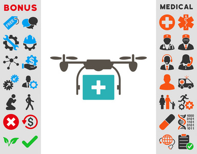医疗无人机装运图标