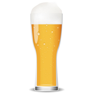 玻璃冷啤酒的插图