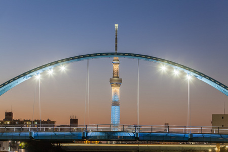 东京 skytree 和城市建筑