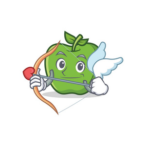 丘比特绿色苹果人物卡通