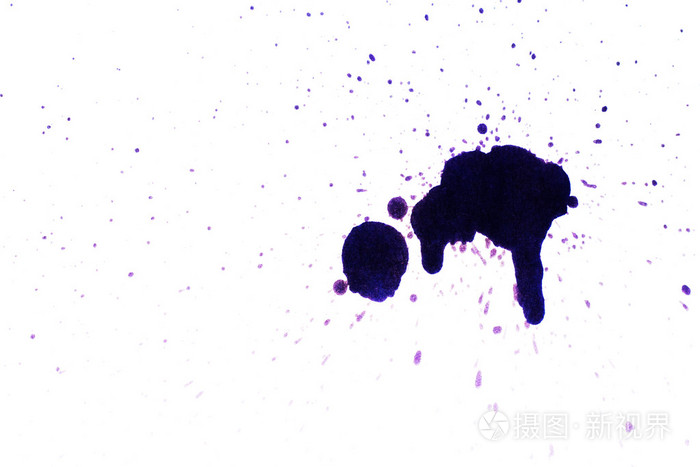 在白纸上污点