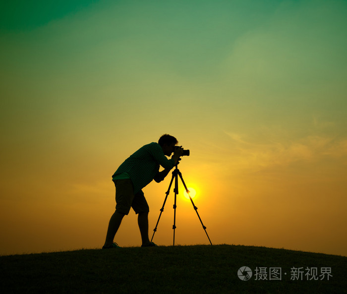 摄影师的相机拍摄概念