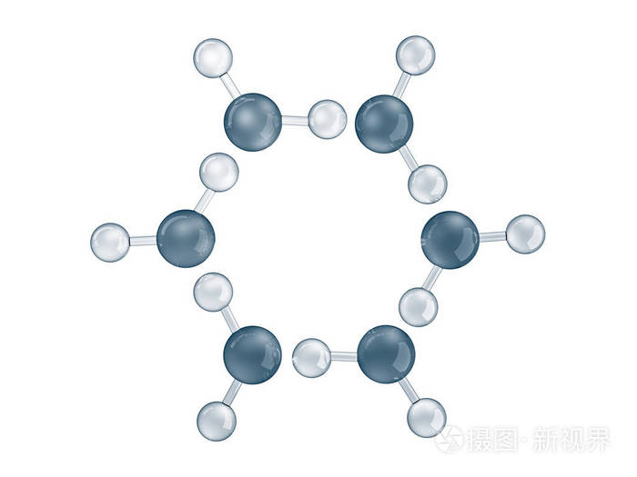 水分子,宏,科学背景.3d 渲染