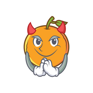 魔鬼橙色水果卡通人物