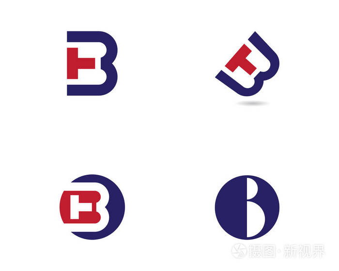 b 字母图标设计矢量图