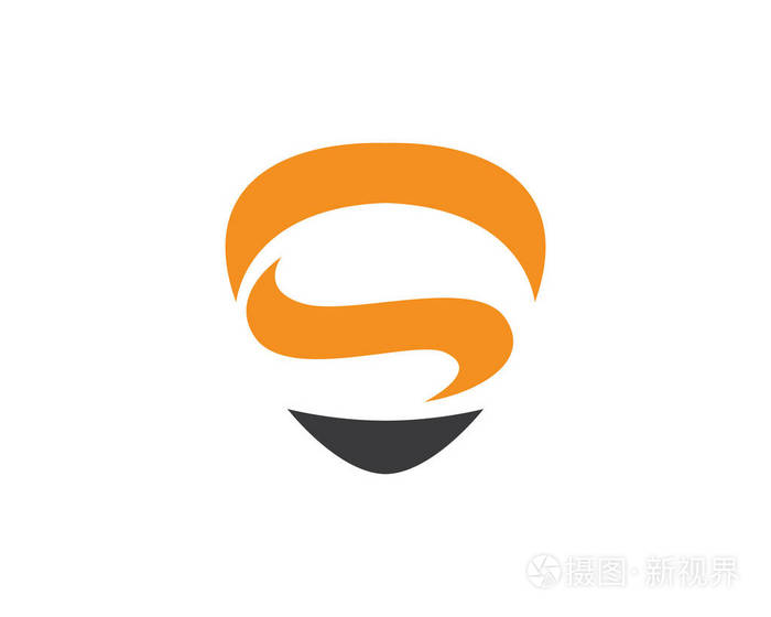 商业企业字母 s 标志设计矢量