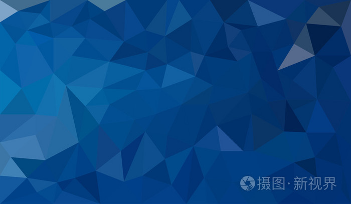 蓝色抽象几何三角形多边形样式图图形背景