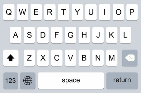 矢量现代键盘的智能手机