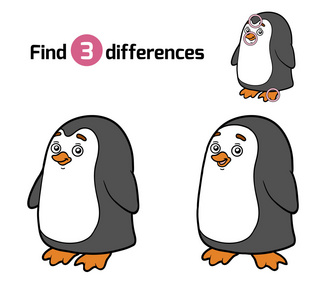 寻找儿童的差异企鹅