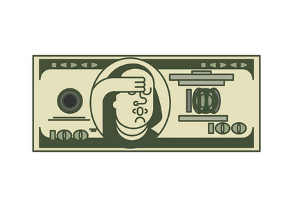 美元 Omg 肖像富兰克林。美国的钱。美国的货币。哦