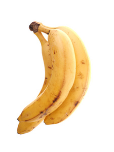 在白色背景上的香蕉