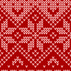 无缝的红色和白色的针织的背景