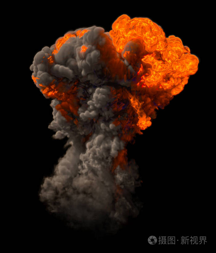 炸弹爆炸3d渲染