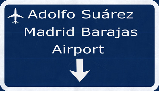 马德里巴拉哈斯西班牙机场公路标志
