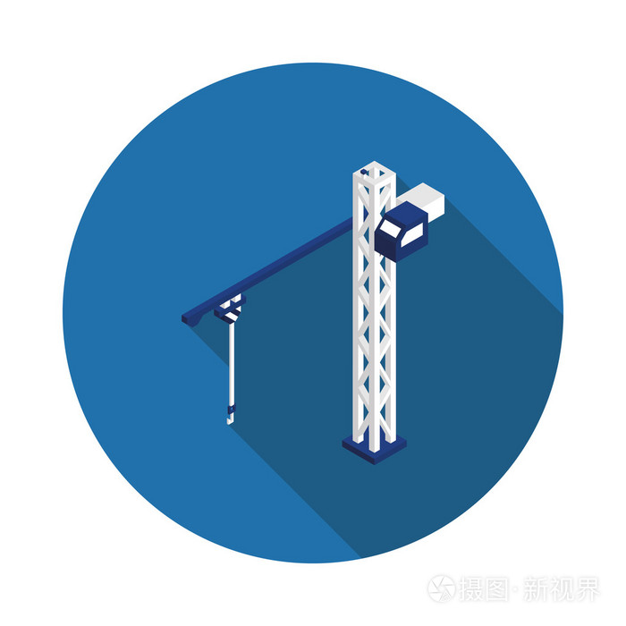 塔式起重机平面图标 3d 图