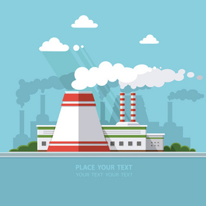 能源站。核电站的背景