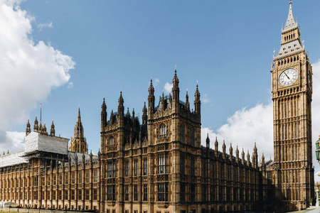 大笨钟和议会，伦敦，英国的房子
