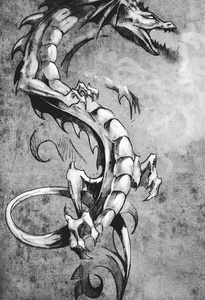 龙剪影艺术照片-龙剪影艺术高清图片-摄