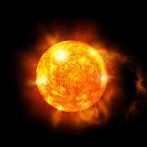 在阳光下闪光很酷的太阳在空间中的太阳用太阳光放大镜头生火故事书