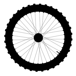自行车车轮剪影图片